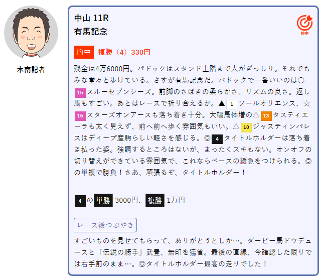 リアルタイム予想